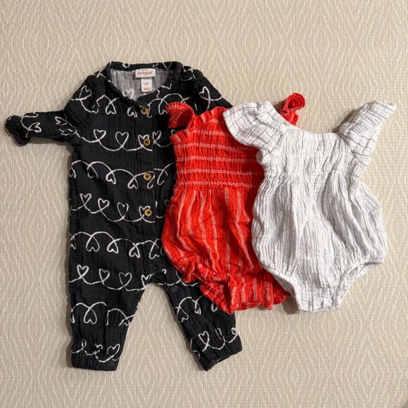 Cat & Jack 3 Piece Lot 0-3 Months - Picture 1 of 4